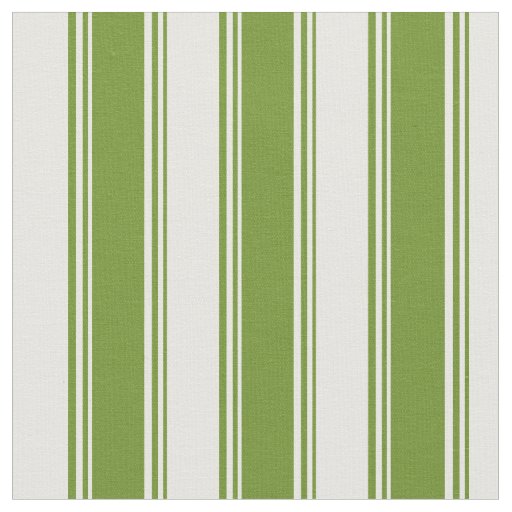 Green & White Colored Lines Fabric