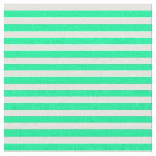 Green & White Colored Pattern Fabric