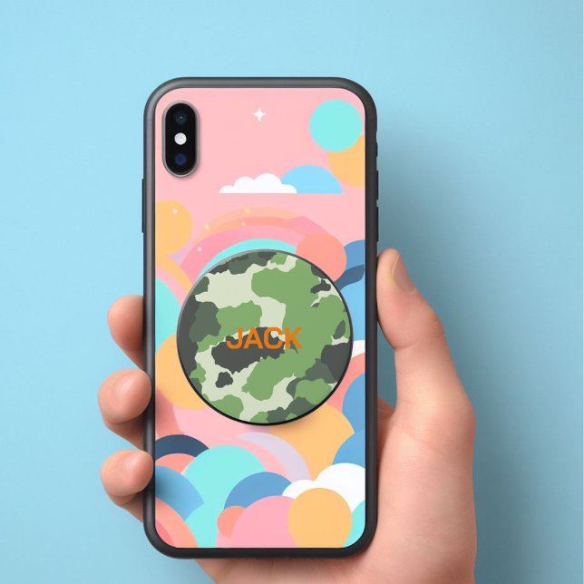 Green White combination Popgrip PopSocket (Creator Uploaded)