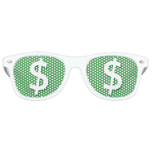 Green & White Dollar Sign Party Shades
