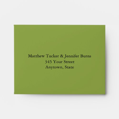 Green  White Envelope with Pre_Printed Address