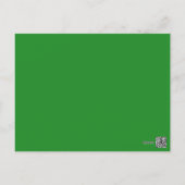 Green, White Floral Table Number Card (Back)