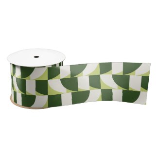 Green White Geometric Abstract Art