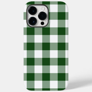 Green & White Gingham Pattern Case-Mate iPhone 14 Pro Max Case