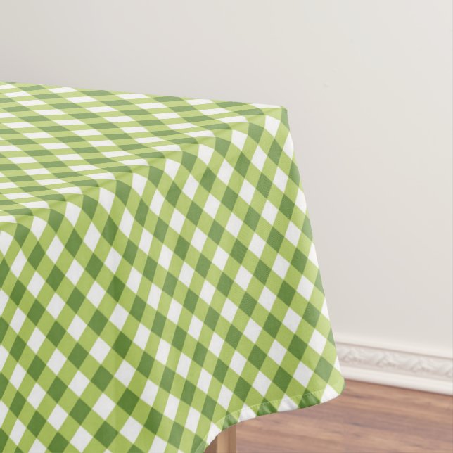 Green White Gingham  Tablecloth (In Situ)
