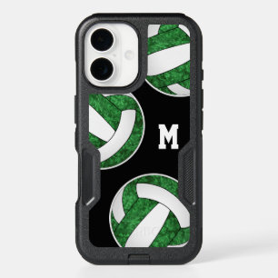 green white girly volleyball team colors iPhone 16 case