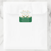 Green White Gold Shamrocks Bridal Shower Sticker (Bag)