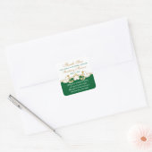 Green White Gold Shamrocks Bridal Shower Sticker (Envelope)