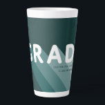 Green White Graduation Custom Gift Coffee Mug<br><div class="desc">Celebrate your grad with this cool retro green and white mug featuring the word "GRAD" in a large,  bold font. In shades of green and white. Space for name and or school name and class of information. Makes a wonderful gift.</div>