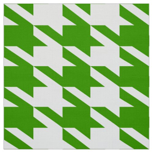 Green  White Houndstooth Seamless Pattern Fabric