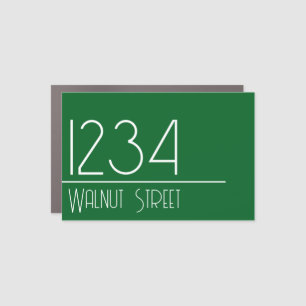 Green White House Number Street Name Mailbox Decal