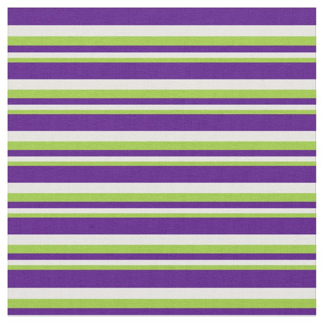 Green, White & Indigo Colored Pattern Fabric (Close Up)