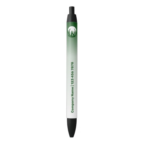 Green  White Lawn Care Service Promotional Black Ink Pen