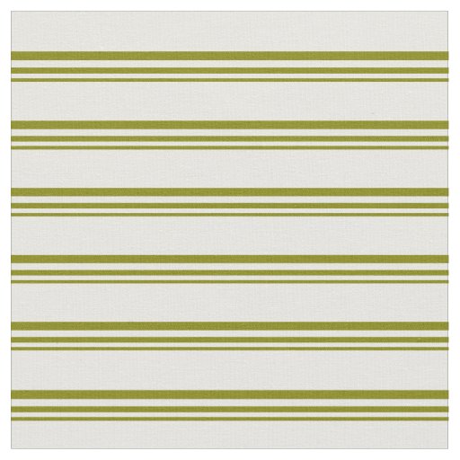 Green & White Lined Pattern Fabric