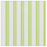 [ Thumbnail: Green & White Lines Pattern Fabric ]