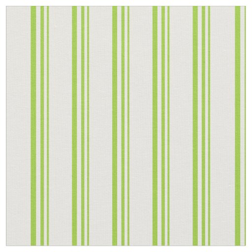 Green & White Lines Pattern Fabric