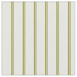 [ Thumbnail: Green & White Lines/Stripes Pattern Fabric ]
