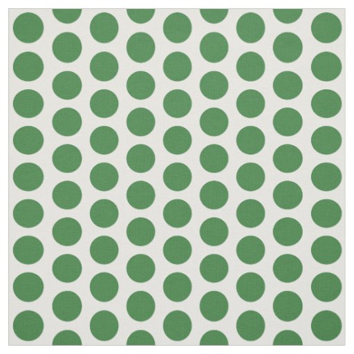 Green White Mini Polka Dots Fabric