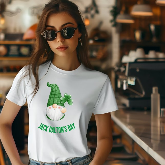 Green White Modern Illustration Jack Dalton's Day T-Shirt (Creator Uploaded)