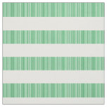 Green White Modern Stripes Fabric