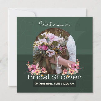 Green White Modern Welcome Bridal Shower