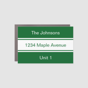 Green White Name Address Unit Number Mailbox Decal