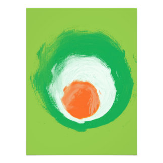 Green White Orange Elements Photo Print