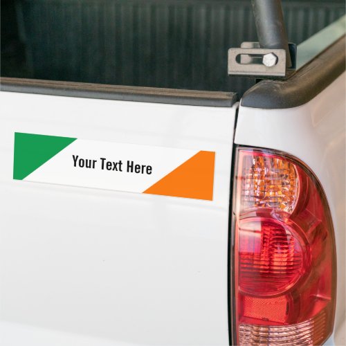 Green White Orange Stripes Bumper Sticker