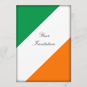 Green White Orange Stripes Invitation by DigitalDreambuilder at Zazzle