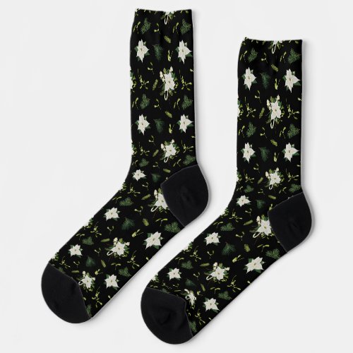 Green White Pattern Socks Timeless Fashion Gift