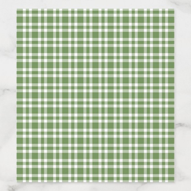 Green White Plaid Pattern Envelope Liner (Design)