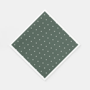 Green & White Polka Dot Gender Neutral Baby Shower Napkins