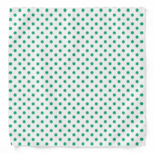 Green white polka dot pattern bandana