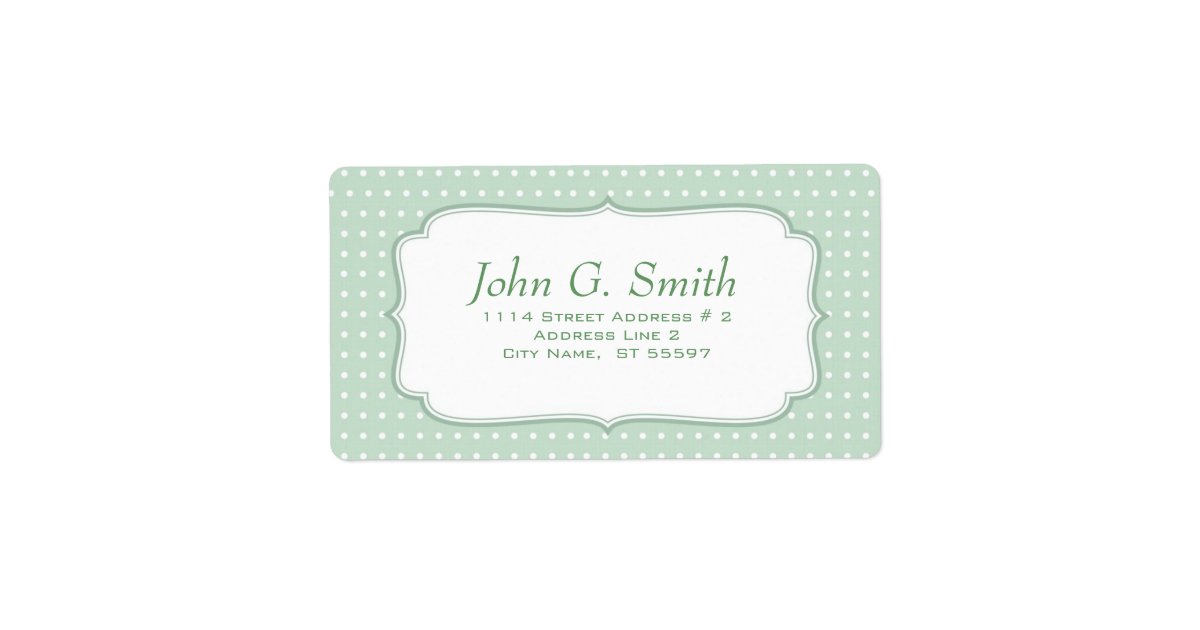green-white-polka-dot-pattern-lable-template-label-zazzle