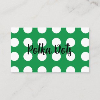 Green White Polka Dot Vintage Retro