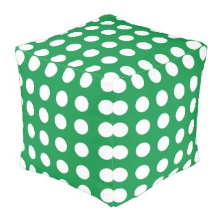 Green White Polka Dot Vintage Retro