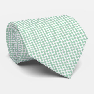 Green White Polka Dots Neck Tie