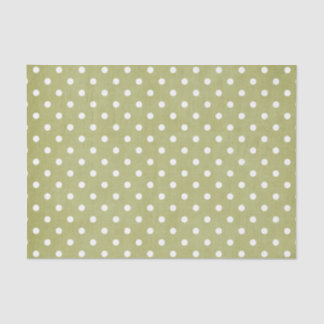 GREEN & WHITE POLKA DOTS TISSUE PAPER