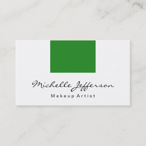 Green White Professional Trendy Business Card