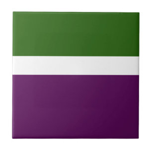 Green White Purple Plain Color Block Design Ceramic Tile