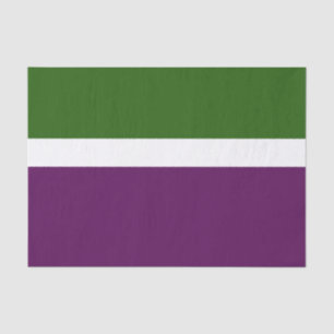 Green White Purple Plain Color Block Design Tissue Paper