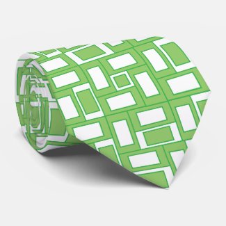 Green White Rectangles Geometric Pattern