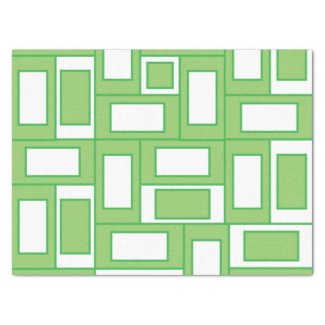 Green White Rectangles Geometric Pattern