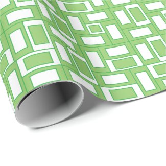 Green White Rectangles Geometric Pattern