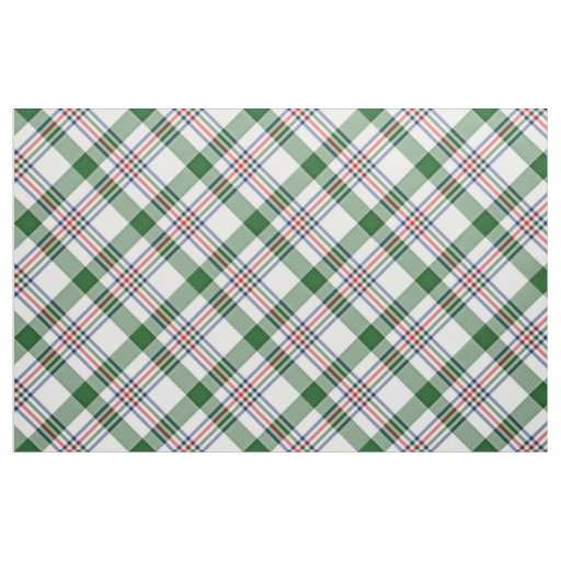 Green White Red Blue Cool Lumberjack Plaid Pattern Fabric