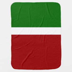 Green White Red Color Block Style Design Baby Blanket