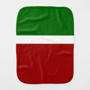 Green White Red Color Block Style Design Baby Burp Cloth