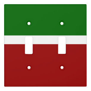 Green White Red Color Block Style Design Light Switch Cover