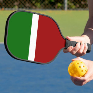 Green White Red Color Block Style Design  Pickleball Paddle