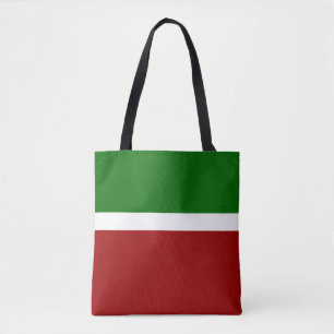 Green White Red Color Block Style Design  Tote Bag